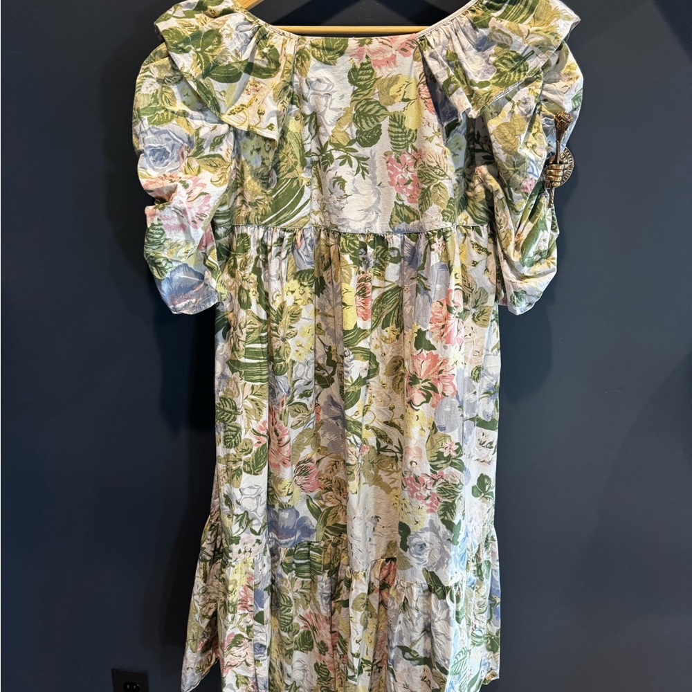 Off The Market Puff Sleeve Midi Dress - Picture 5 of 11